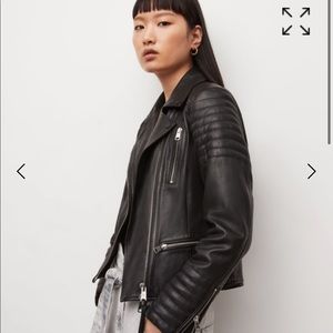 All Saints leather jacket size 38